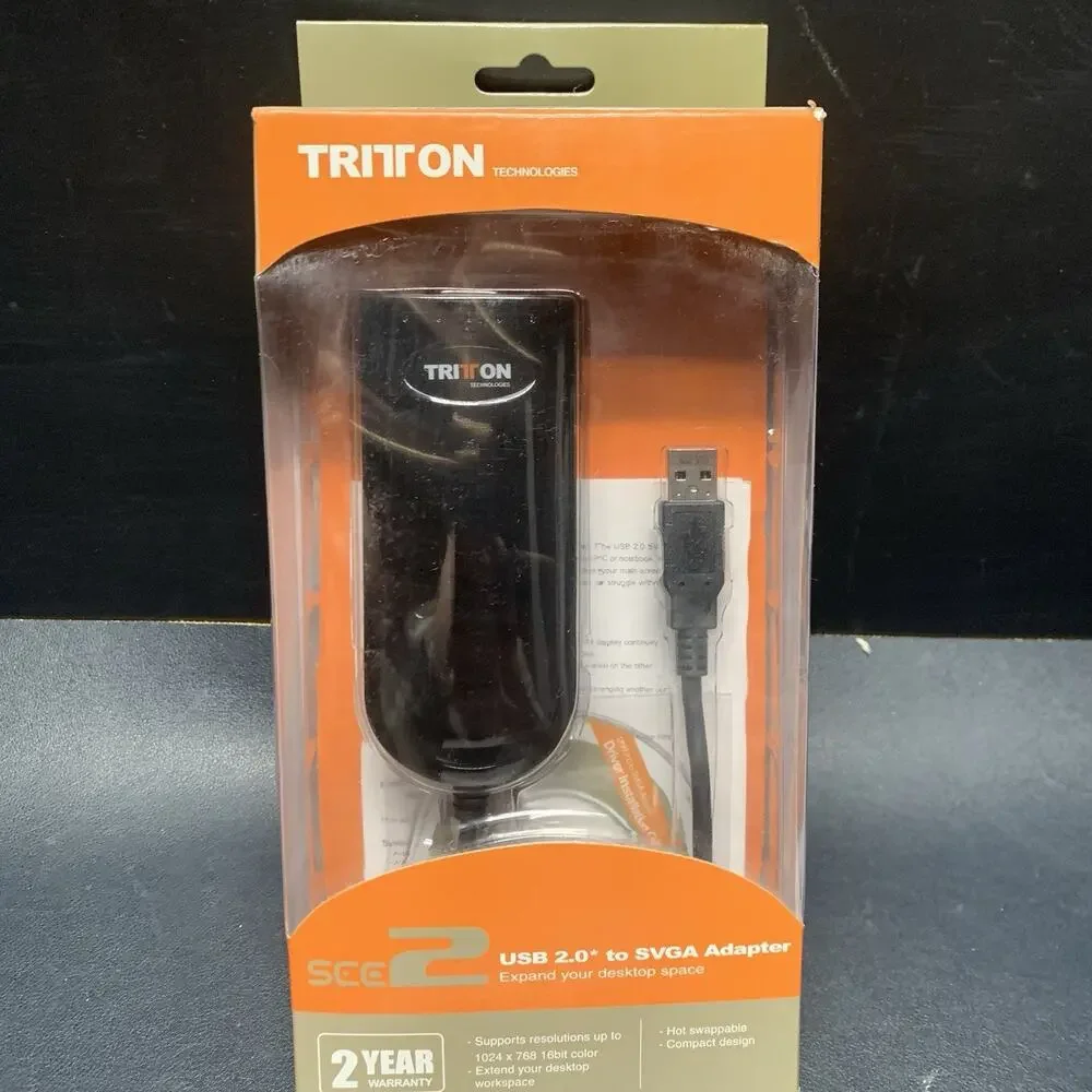 Vintage Triton USB 2.0 to SVGA Converter/Adapter TRI-UV100